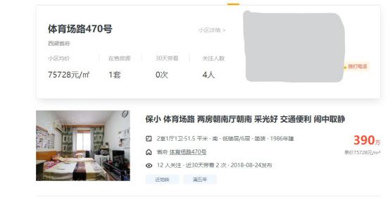 亏本14万卖了一套老破小学区房,西湖区二手房14万以下