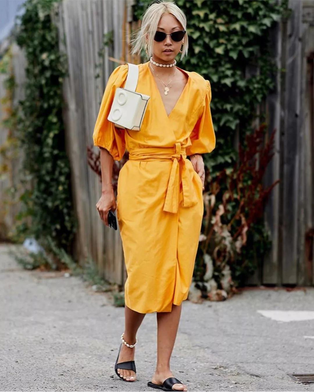 夏日就穿糖果色连衣裙，贼靓，回头率200%