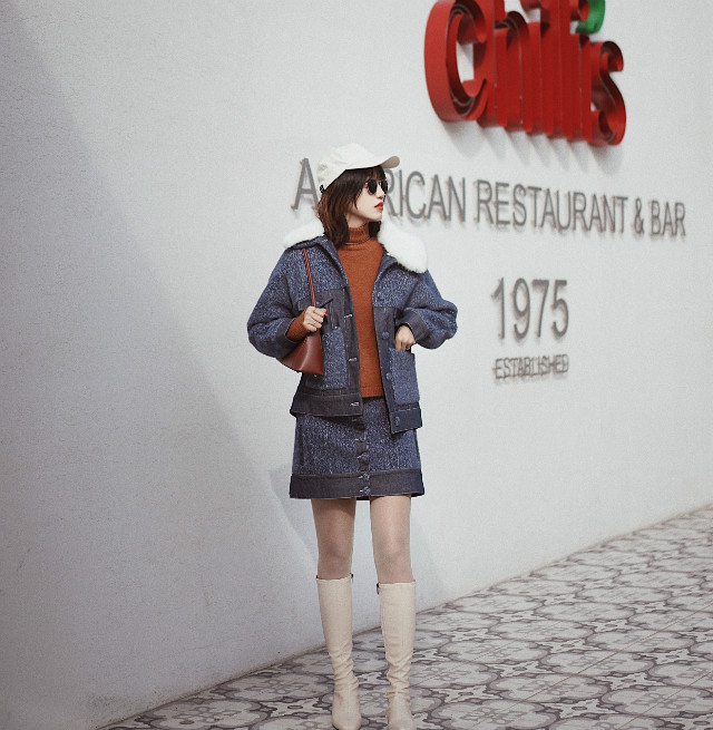 牛仔裙半身裙微胖显瘦长款,适合微胖女生的显瘦牛仔裙