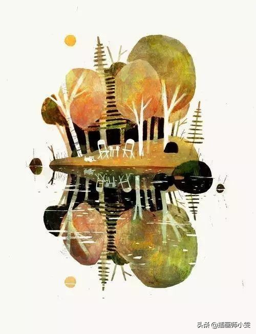 插画师梦幻作品,插画手绘小清新梦幻系