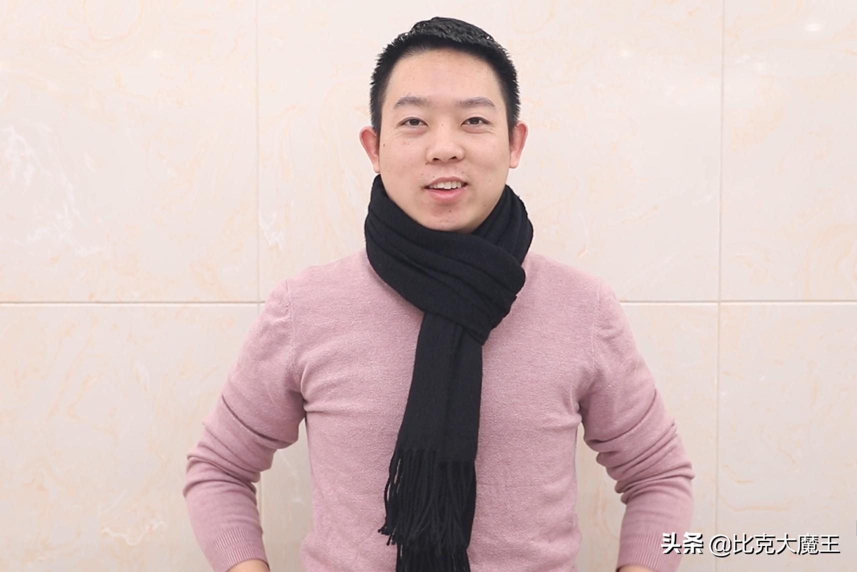 围巾不卷边的打法,围巾不绕圈系法