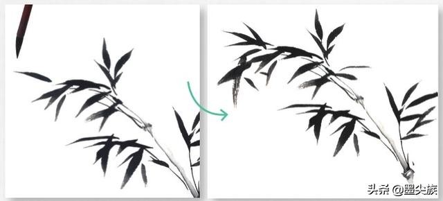 水墨画竹的写意画法,如何欣赏兰竹组合画