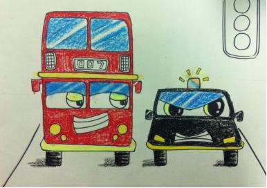 儿童画110警车图片,警车儿童画图片大全简单