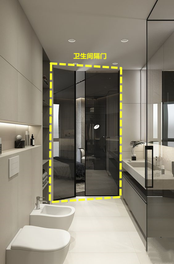 卫生间隔断玻璃装修效果,卧室卫生间用墙和玻璃隔断哪个好