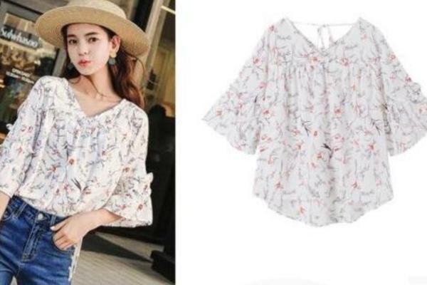 黑色碎花衬衫搭配什么蓝的牛仔裤,雪纺衫搭配什么牛仔裤好看