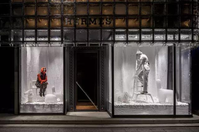 2016年成都爱马仕橱窗,爱马仕东京银座橱窗设计