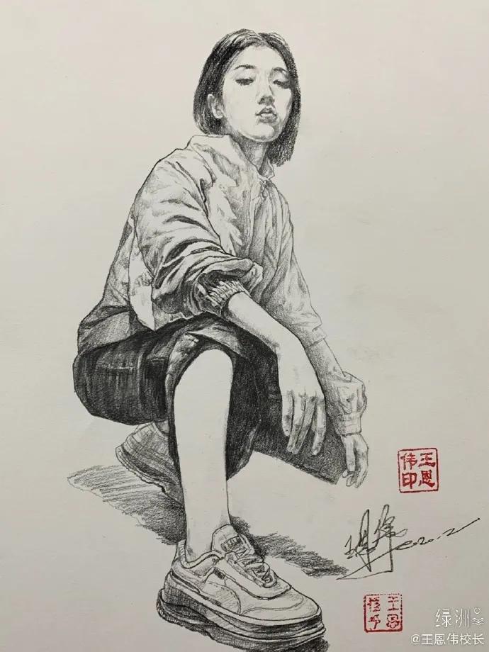 他画遍所有明星，画谁像谁，肖战、热巴、刘亦菲眼神看醉了