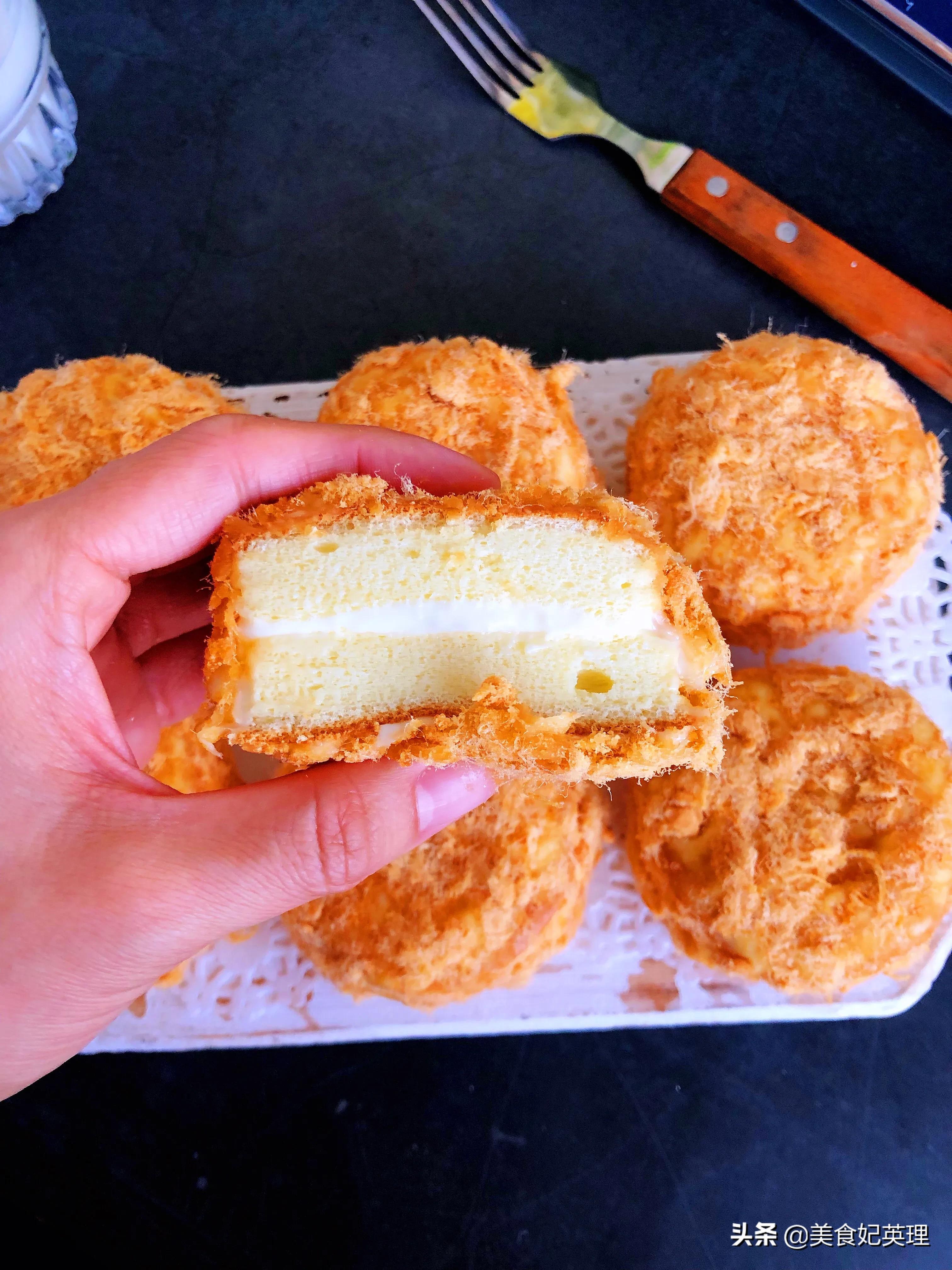 教你做不塌的肉松小贝,适合做肉松小贝的半成品蛋糕