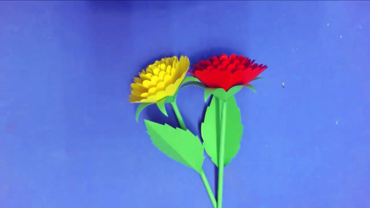 送给妈妈的用剪纸做的花朵手工,剪纸花朵制作教程步骤图解