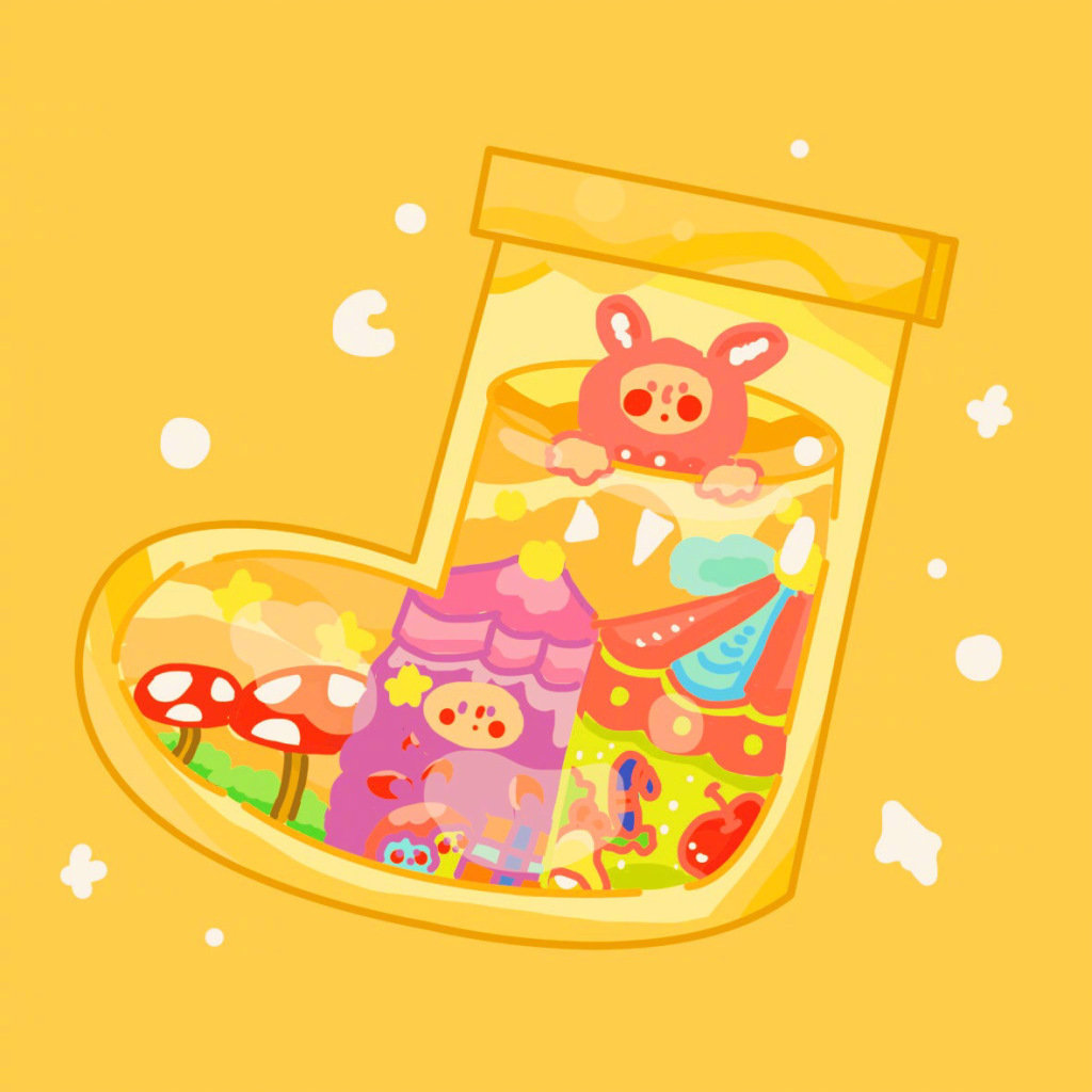 【可爱卡通圣诞袜头像】一组圣诞小袜子