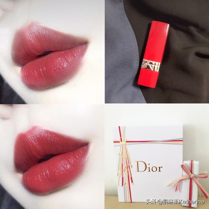 dior最爱用的红玫瑰,dior试色版口红