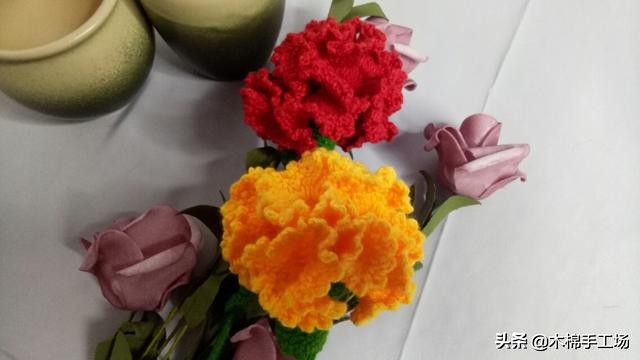 教师节康乃馨编织,编织花束送妈妈