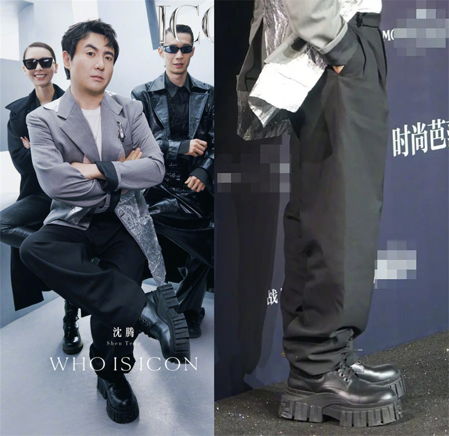 明星鞋底多厚？AB一双驴蹄反复穿，沈腾鞋底厚度不输倪妮防水台