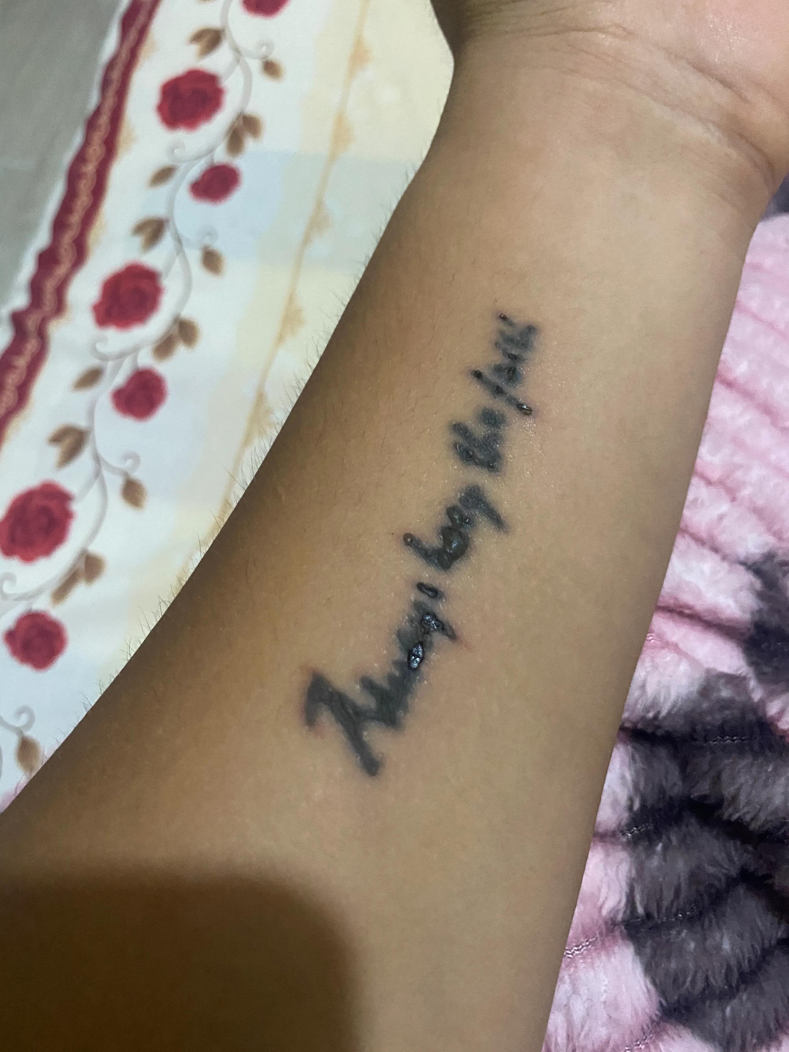 纹身洗干净后的图片,纹绣祛除膏真的能洗掉纹身吗