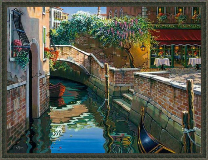 唯美风景油画图片大全,油画花朵唯美风景