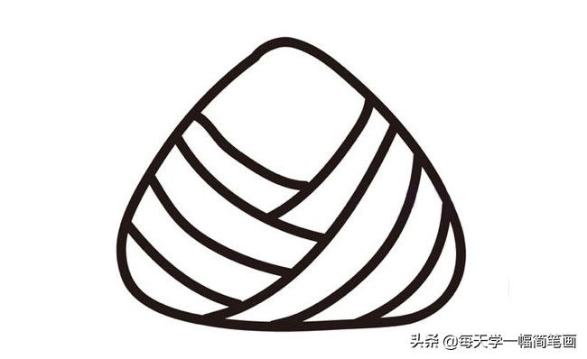 端午节龙舟粽子简笔画,简笔画粽子的画法最简单图文