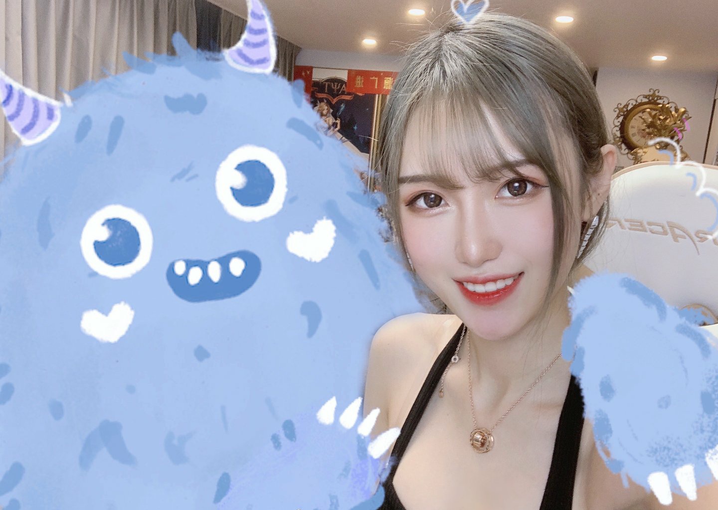 火爆全网的小怪兽涂鸦，腐团儿直呼可爱，众女主播高能预警