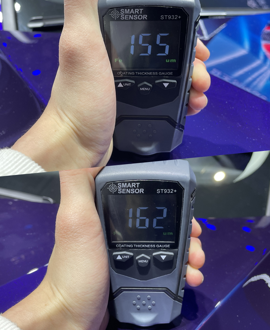 长安cs55plus蓝鲸版车漆厚度,5款热门合资车漆厚度比拼