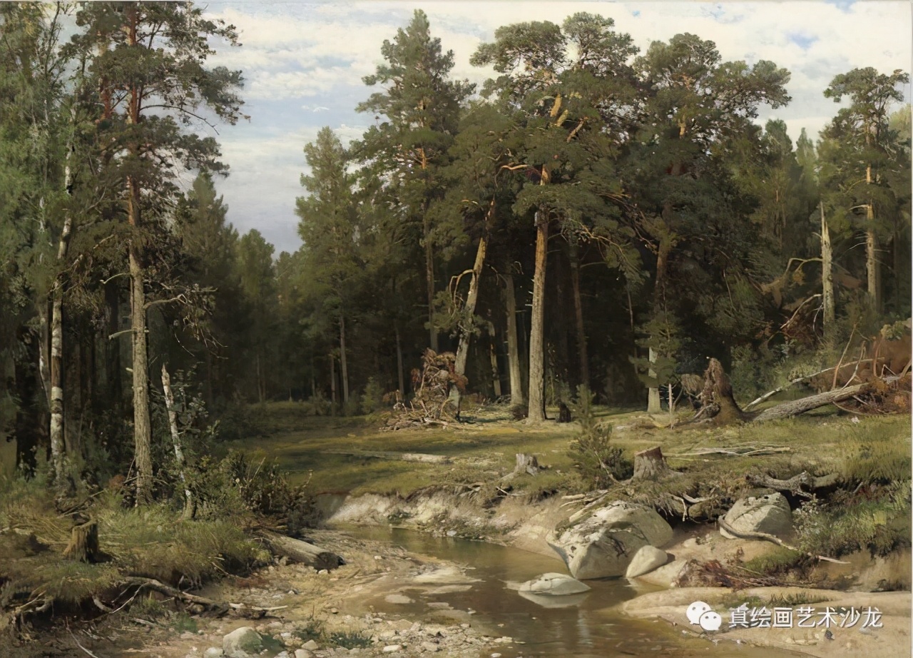 俄罗斯风景画家希施金高清大图,希施金著名风景油画介绍
