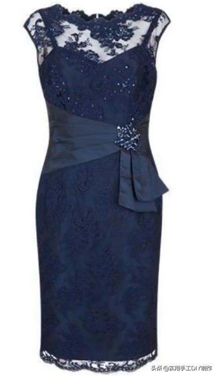 春天的手工白色蕾丝连衣裙,布艺蕾丝连衣裙