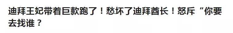 迪拜王妃带2.6亿逃跑啦