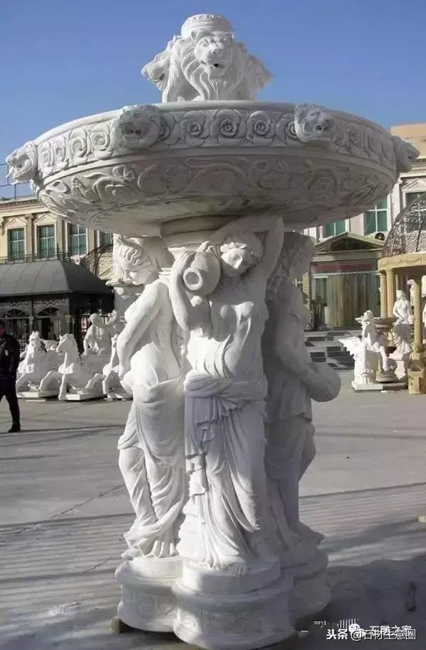 最漂亮的喷泉石雕,精品石雕喷泉花钵设计