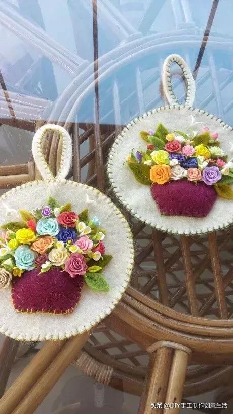 不织布手工花朵diy图册,制作不织布diy手工小花