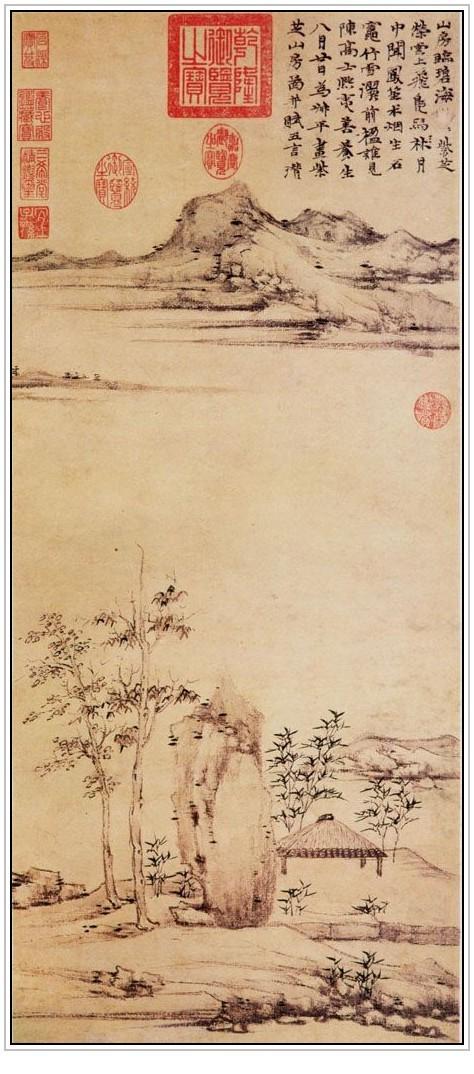元代画家倪瓒绘画特点,元代倪瓒的代表画作