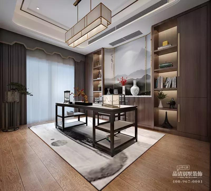 常州别墅装修|东方深沉韵味,幽幽新中式风