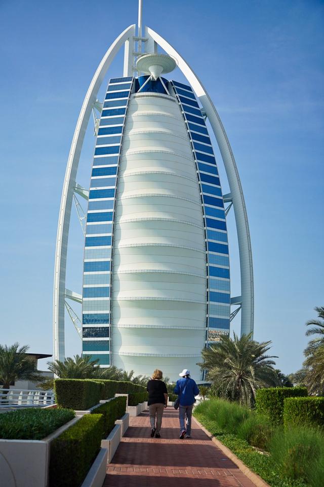 迪拜建筑沙漠之城,5小时迪拜城市地标建筑风光实拍