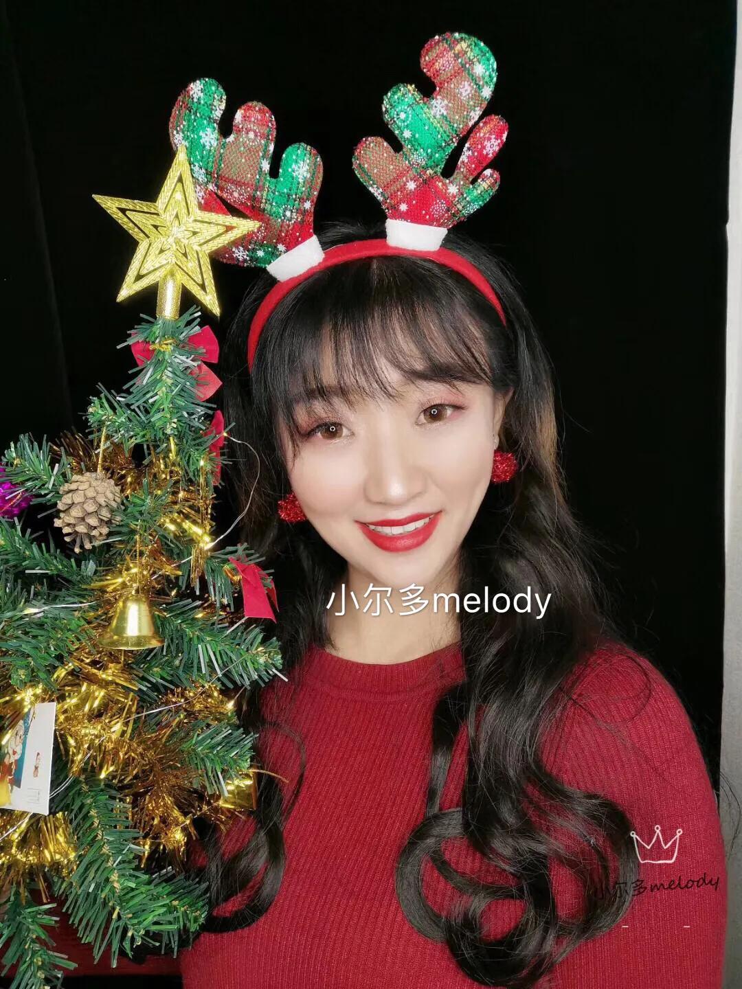 跨年妆红色系妆容,新年元气妆