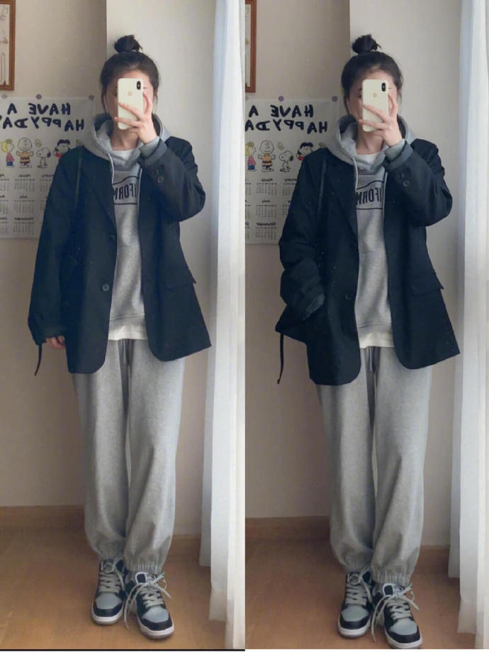 一件黑西装的多种穿搭,一件黑色西装外套