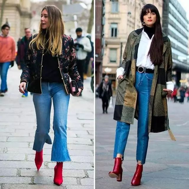 直筒裤短靴是你冬季的穿搭首选吗,冬季穿搭短靴牛仔裤