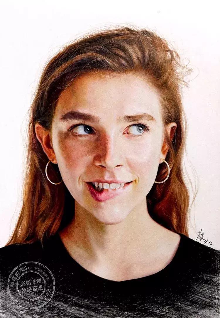 惊艳的彩铅画兔子,惊艳唯美的彩铅画