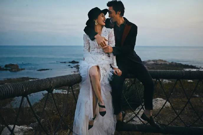 金沙滩青岛婚纱摄影场景,青岛金沙滩婚纱照成片