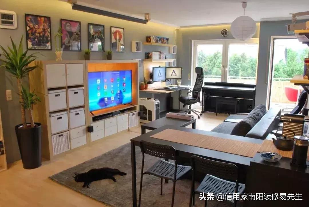 108平横厅客厅餐厅一体装修实景图,48种客餐厅设计总有一款适合你