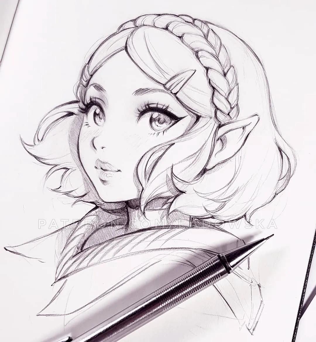 软萌可爱的动漫美少女怎么画,画可爱的动漫美少女特别简单