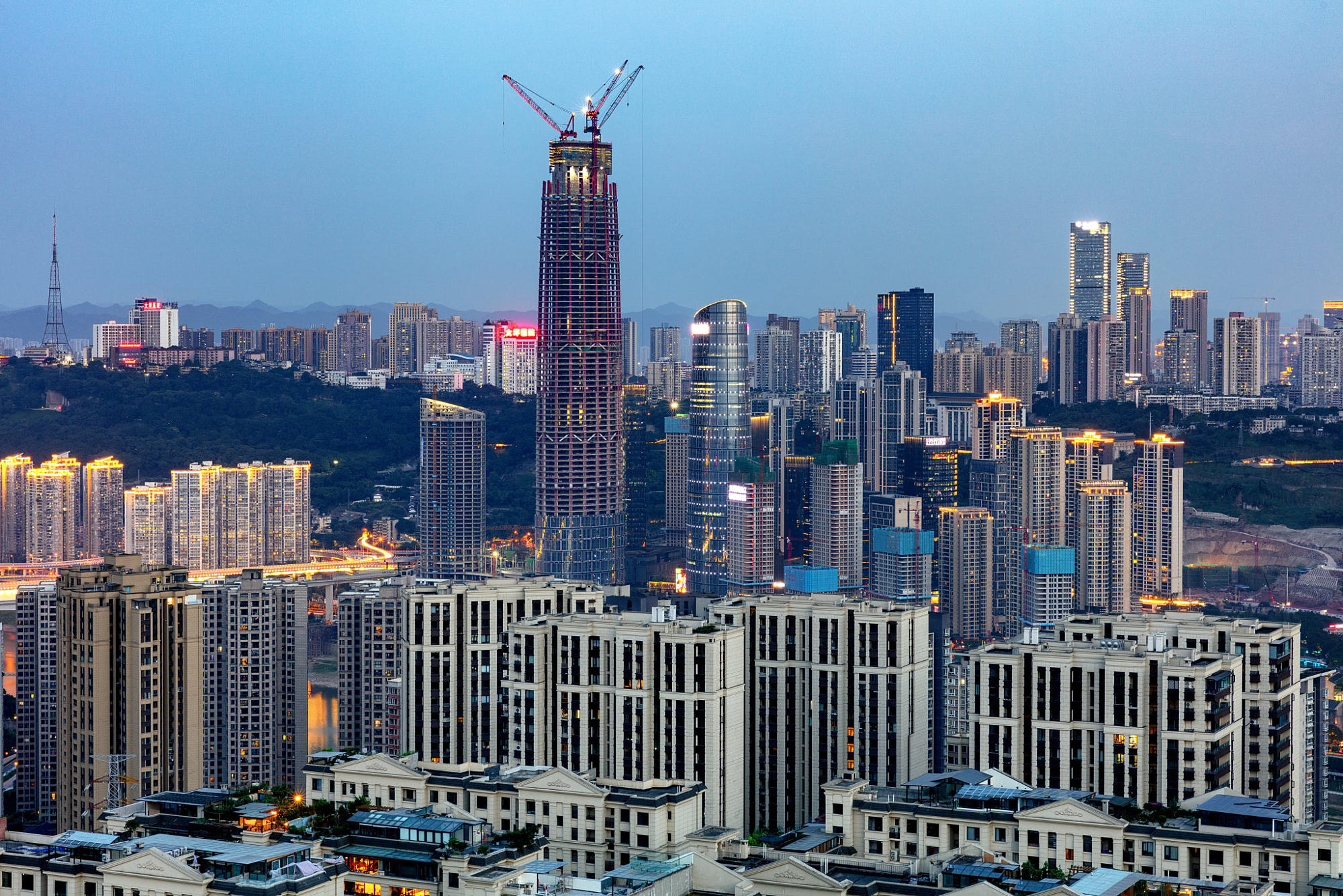 重庆万科陆海国际中心,重庆超级天际线