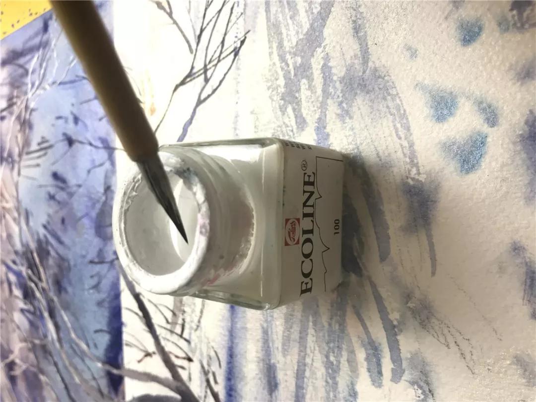 100幅风景写生水粉画教程,如何画雪景图水彩画教程