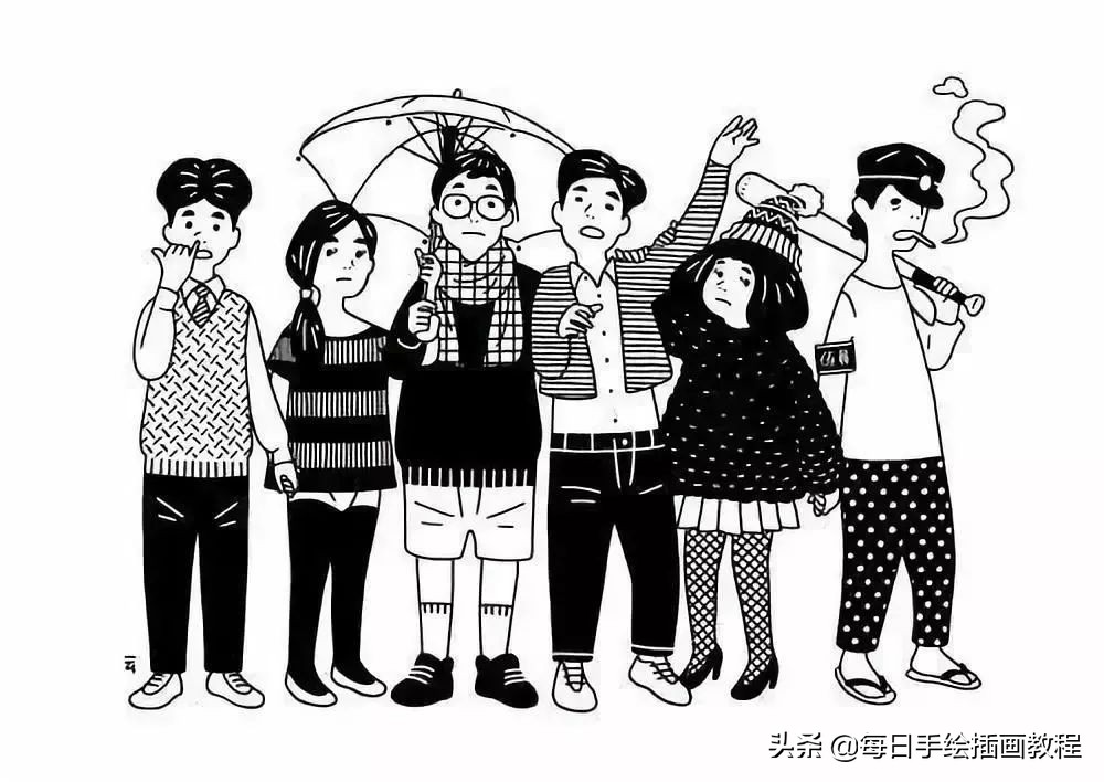 日本大师画插画,日本风格诡异插画