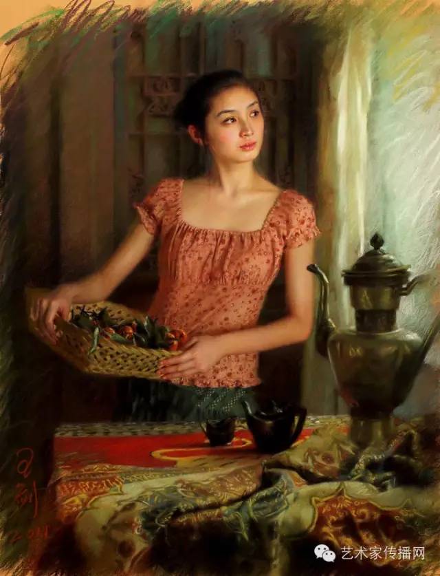 王剑的绘画作品欣赏,画家王剑粉笔画作品欣赏