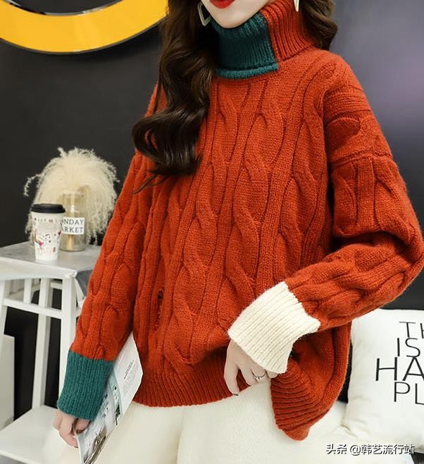 2020元旦韩国发布的新款毛衣款，再次流行休闲款，主题细节带个性