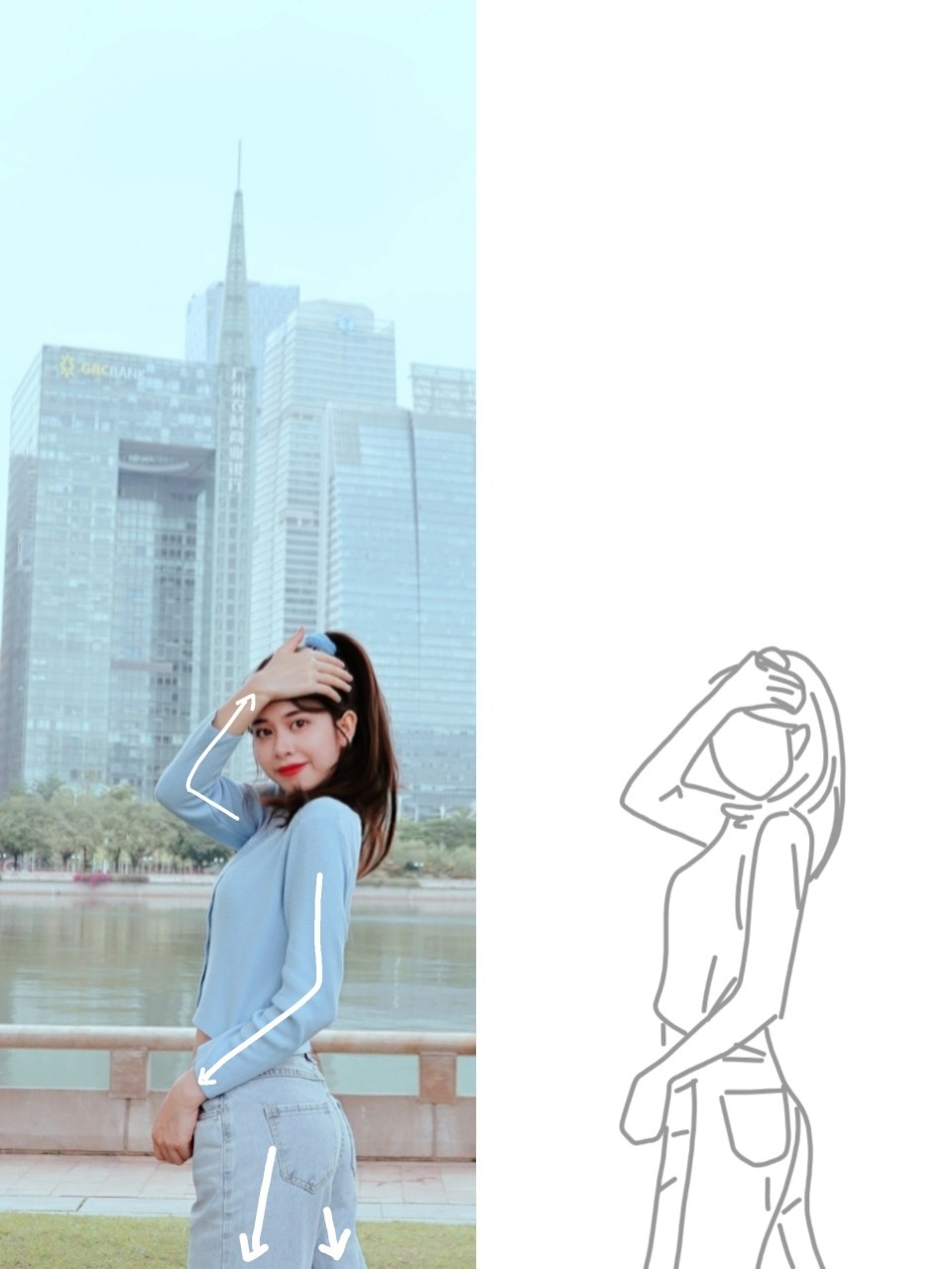 海边拍照姿势怎么不尴尬,和闺蜜不尴尬的拍照姿势