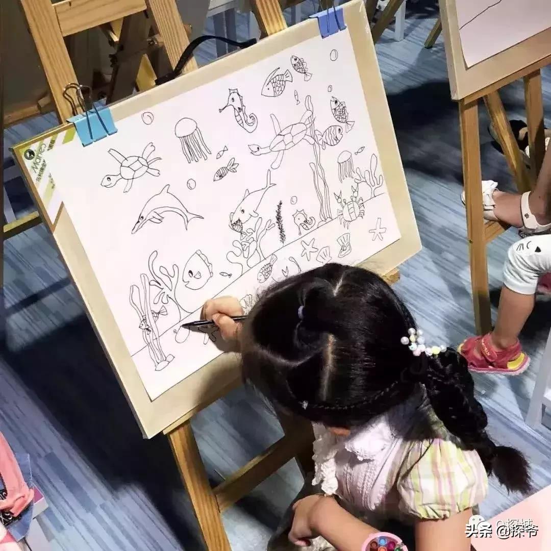 8-12岁重庆萌妹快来免费学潜水画海洋绘画还可得1大1小亲子票