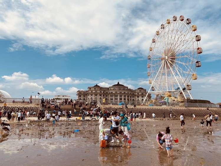 上海沙滩景区,上海奉贤海湾沙滩