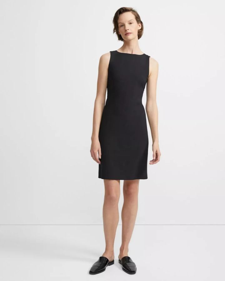 sandro18款小黑裙,法国轻奢女装sandro