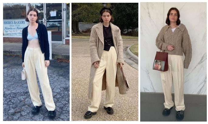 显瘦显高显腿长过冬的裤子,一款百搭非常显腿长的裤子