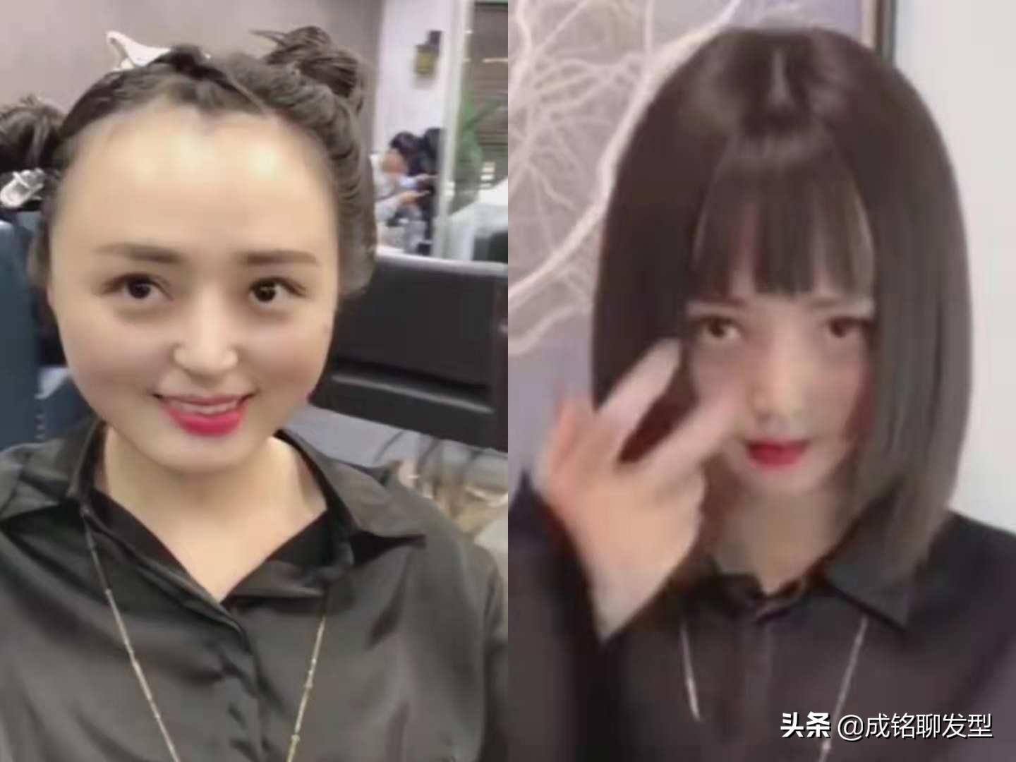 圆脸短发发型女2022新款减龄,大圆脸额头高女生适合的短发减龄