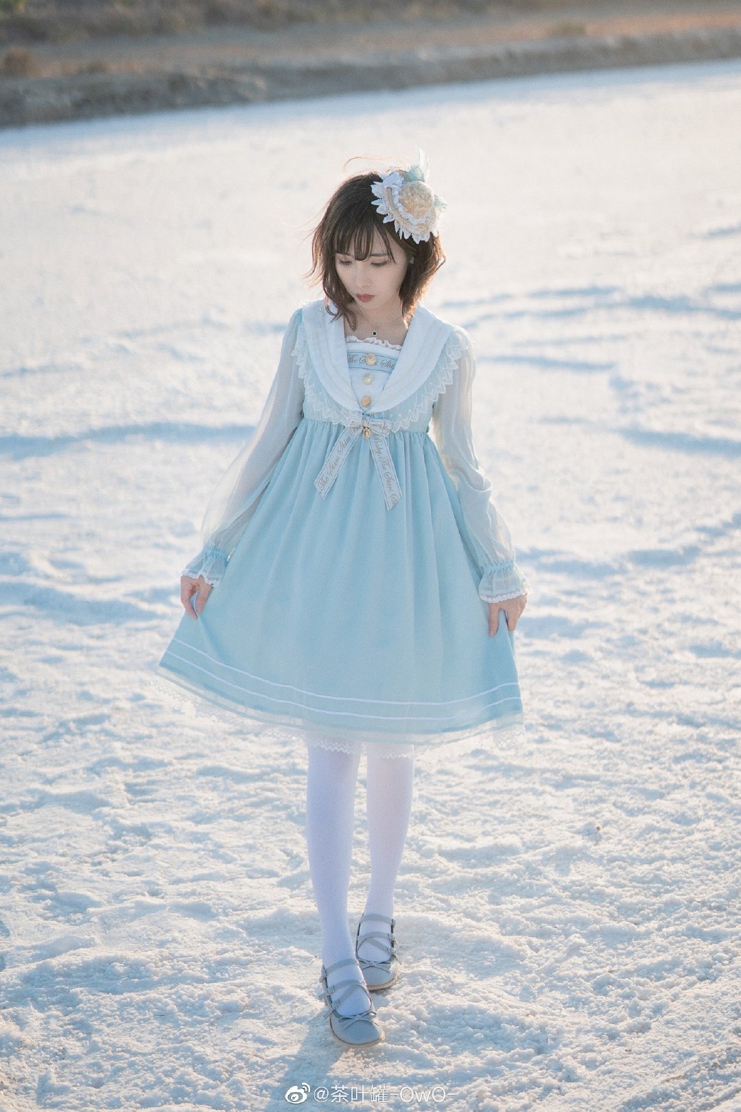 显瘦蓝色lolita夏季,好看显白凉快的lolita