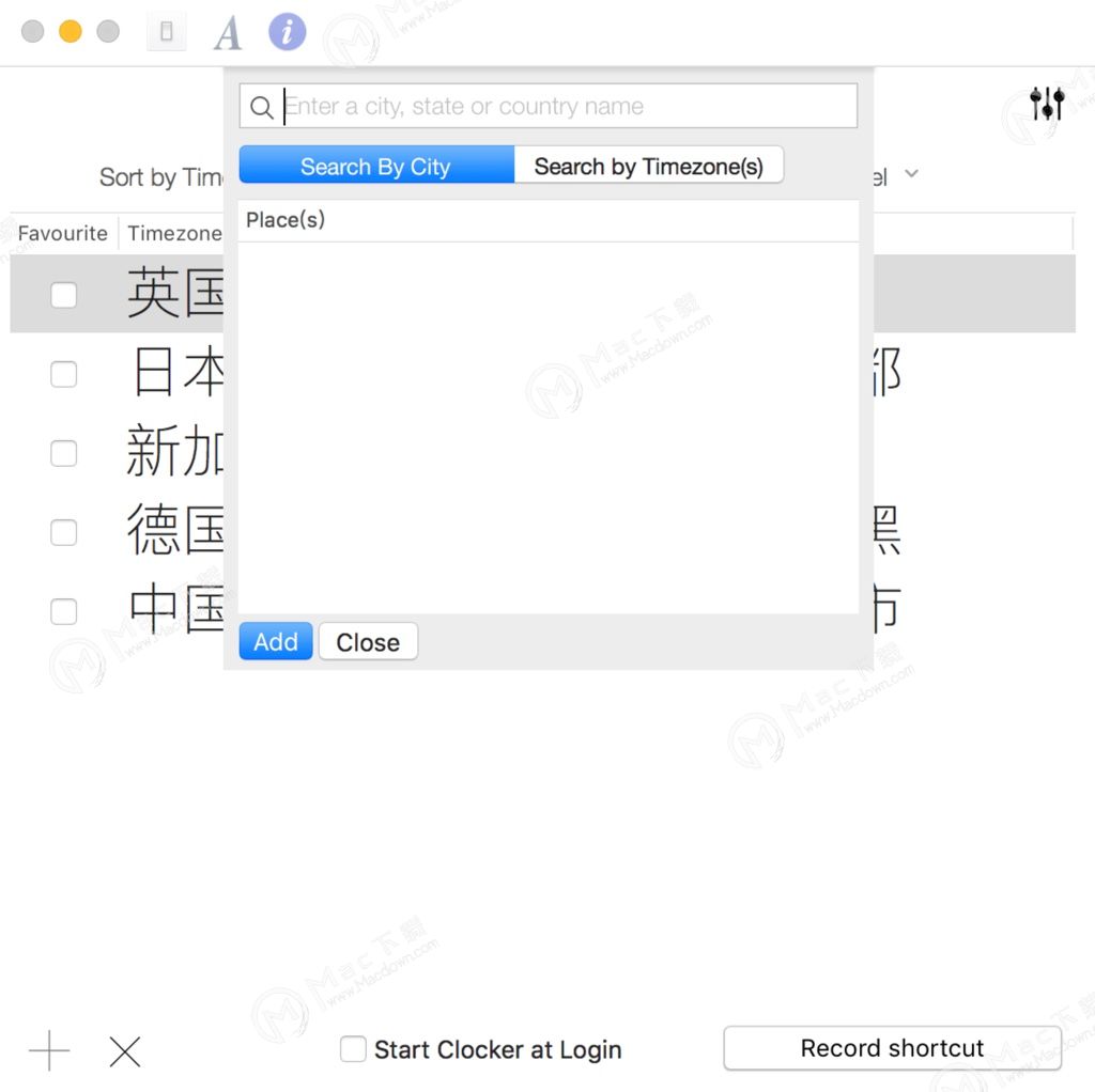 ClockerforMac,世界时钟软件